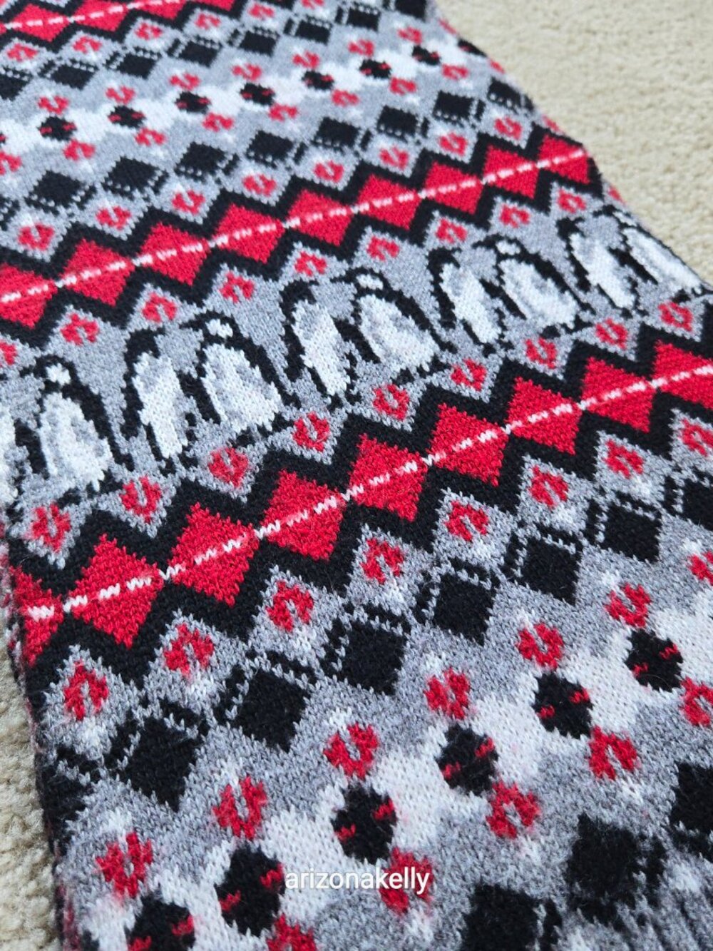 Vera Bradley Fair Isle Penguin Scarf Birds - Picture 5 of 7